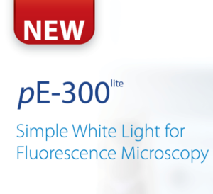 Fluorescence microscopy illumination can be simple with the NEW pE-300lite