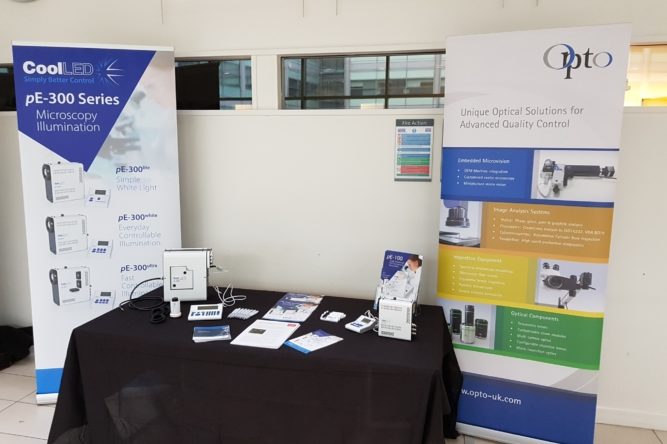 Distributor+ Grant Hurley with Opto UK showing our CoolLED pE-300 Series