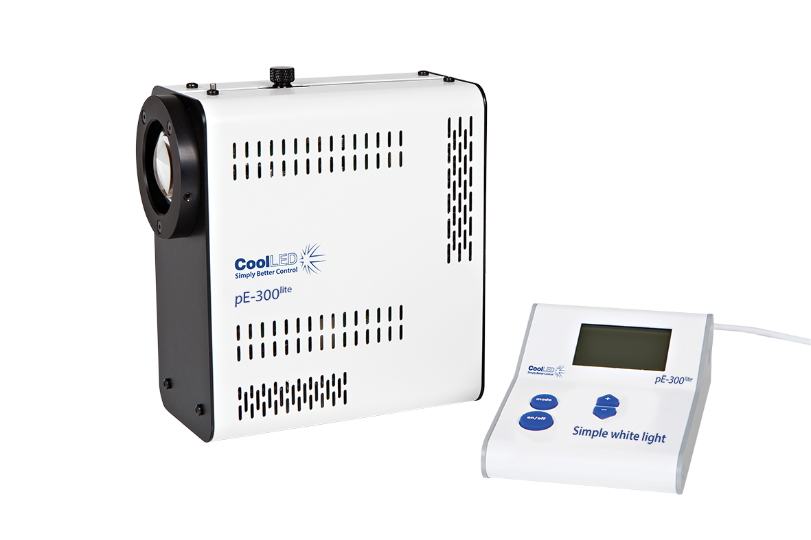 CoolLED pE-300lite LED fluorescence illuminator and control pod