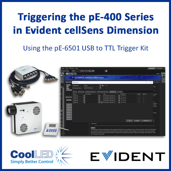 How to Control the pE-400 Series of Microscope Illuminators in cellSens Dimension