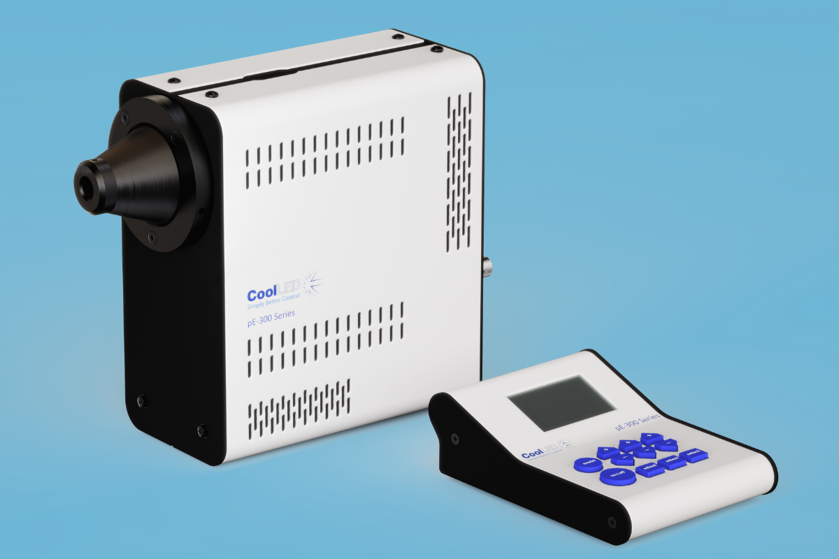 pE 300opto main unit and pod blue bg landscape