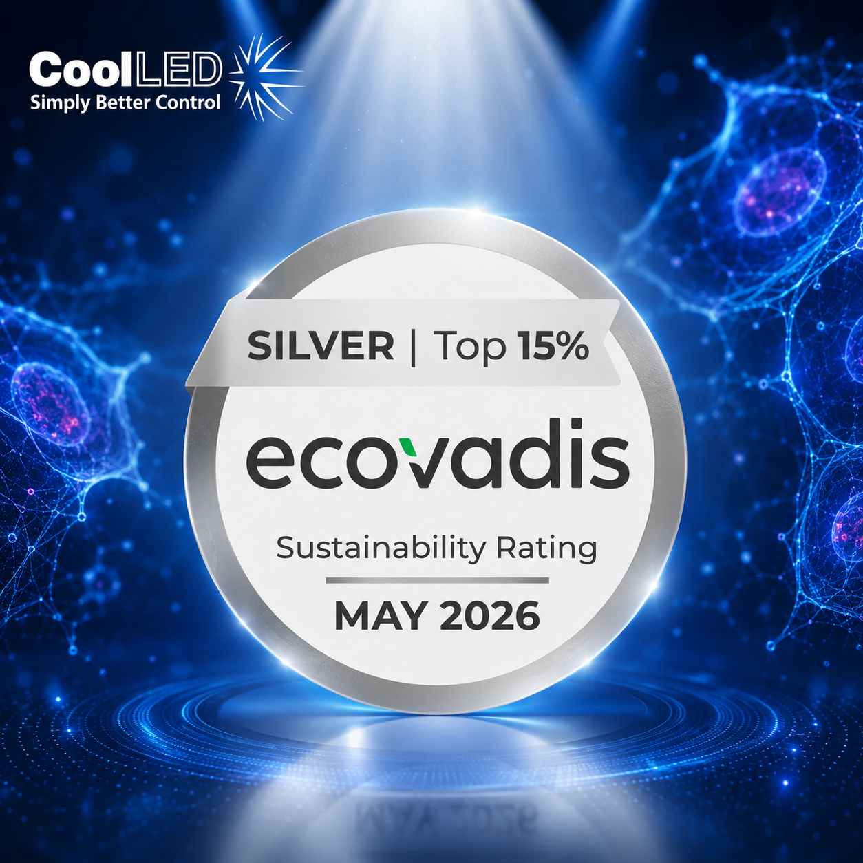 CoolLED EcoVadis Silver Medal May 2026
