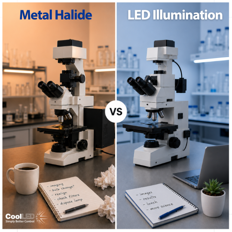 A Day in the Lab: Metal Halide vs LED Illumination